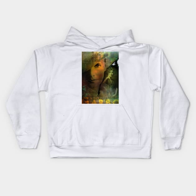 Collage Art Greta Garbo Kids Hoodie by Floral Your Life!